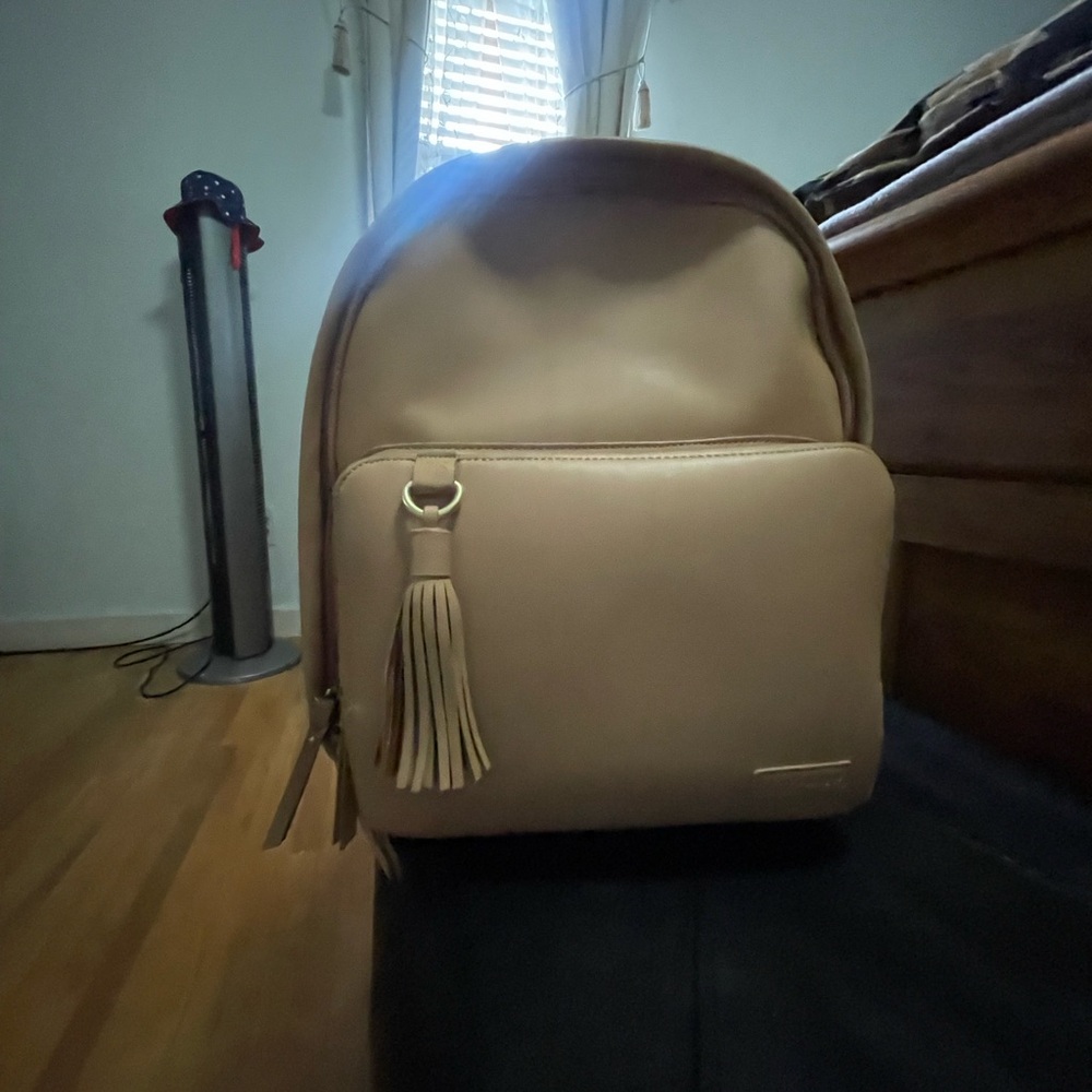 Quilted Tan Backpack - Picture 6 of 7